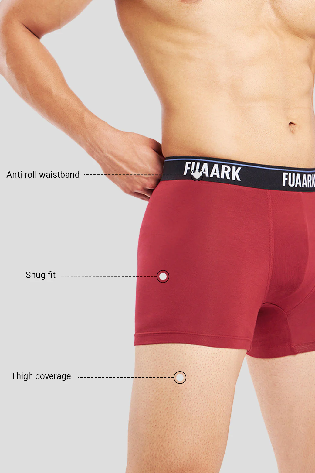 Ultra Soft Modal Trunks Maroon - Image 3