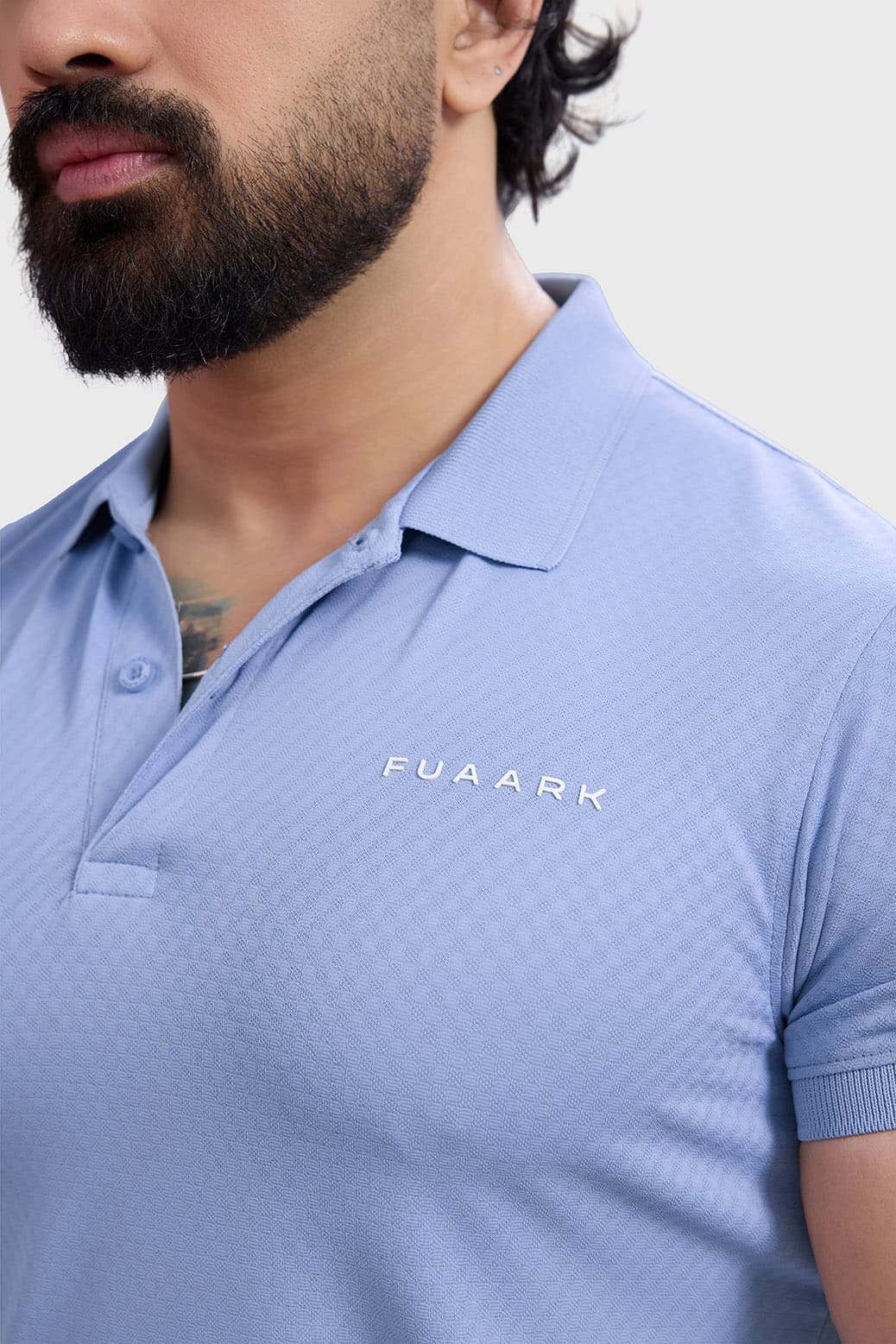 Wave Polo T-shirt Light Blue - Image 3