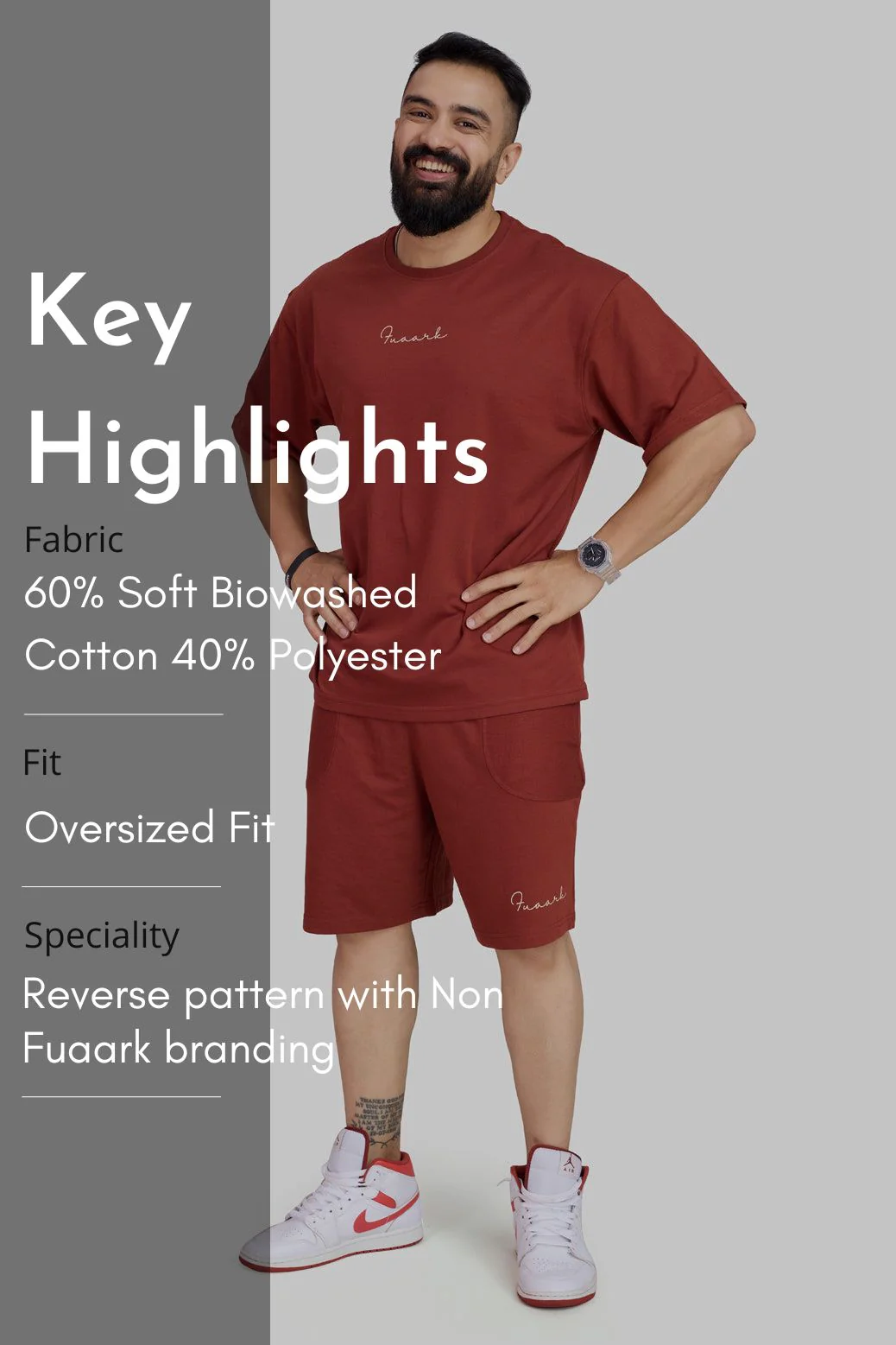 Weekend Oversized Shorts Rust - Image 9